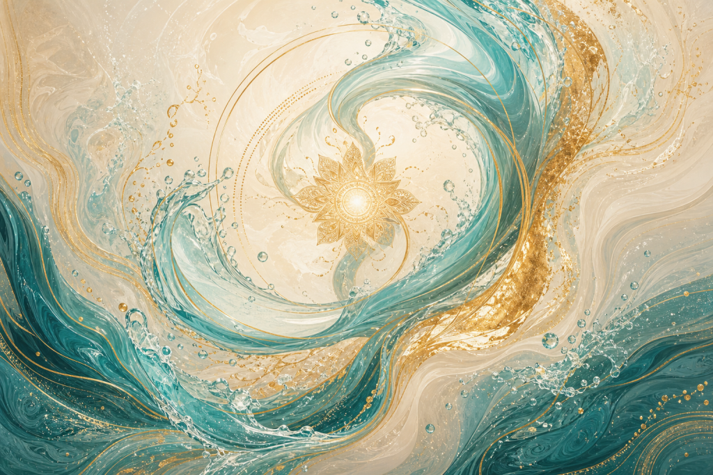 Soin du corps et de l'eau avec une danse